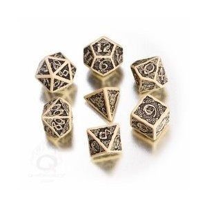 Beige And Black Celtic 3d Revised Dice Set